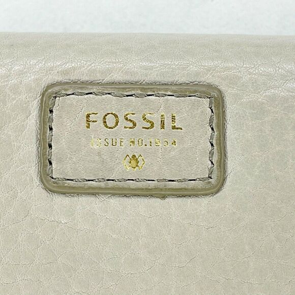 Fossil Gray Small Leather Wallet Billfold Card Holder Wallet Billfold - Picture 9 of 12